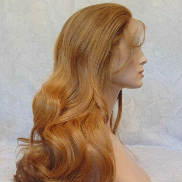 NEW Thick Swiss Lace Front Auburn Ombre Wig main image 8